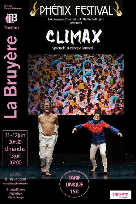 CLIMAX [PHENIX FESTIVAL] au Théâtre Actuel La Bruyère