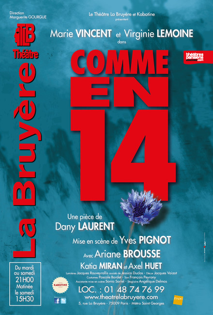 Comme en 14 au Théâtre Actuel La Bruyère