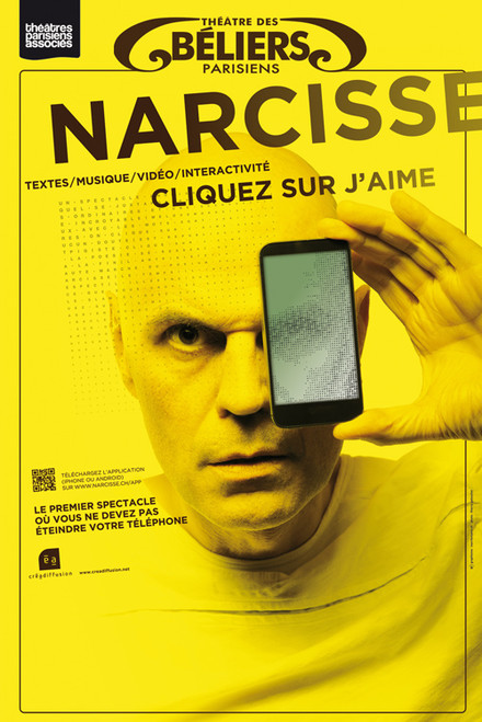Narcisse, cliquez sur j'aime  au Théâtre des Béliers Parisiens